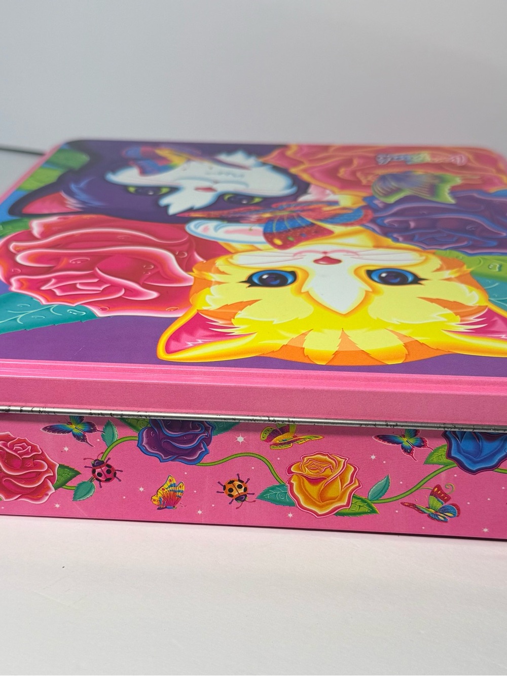 VTG Lisa Frank Kittens and Butterflies Tin only 10.5”x12” *READ - Picture 4 of 16